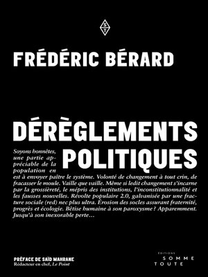 cover image of Dérèglements politiques
